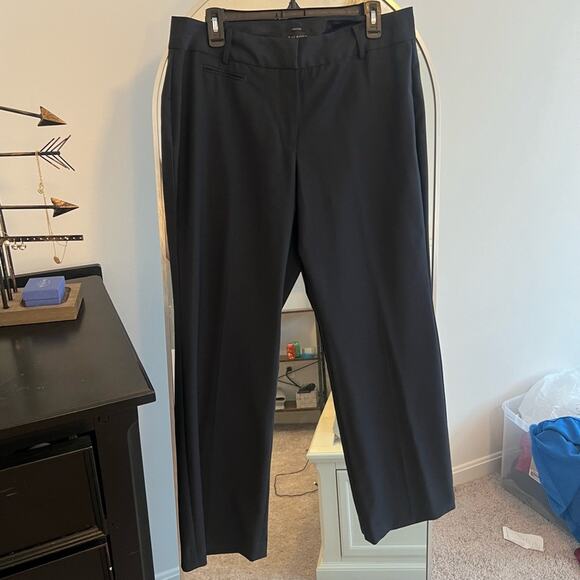 Talbots Women 14P Petite Wool Blend Wide Leg Career Navy Heritage Dress Pants - Picture 3 of 14